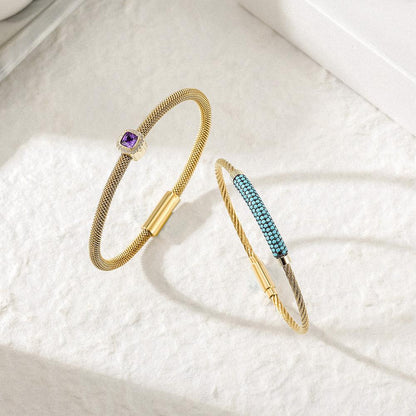 Cz Halo Bangle