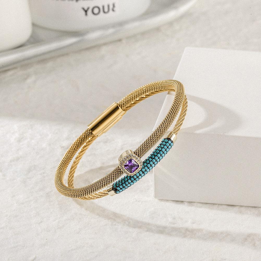 Cz Halo Bangle