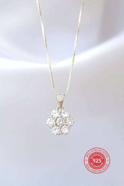 Silver Flower Cz