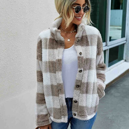 Faux Fur Plaid