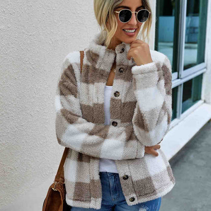 Faux Fur Plaid