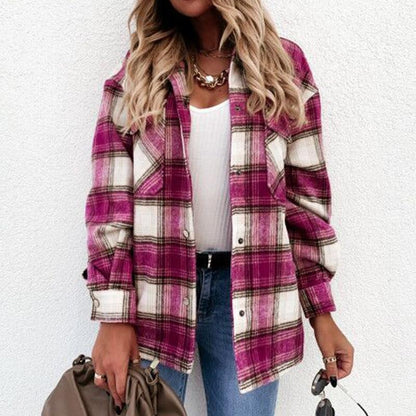 Plaid Print Pocket