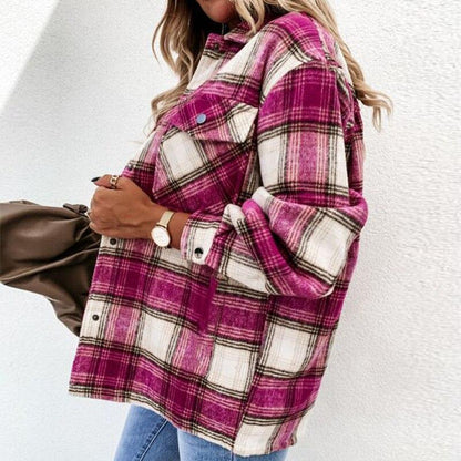 Plaid Print Pocket