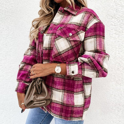 Plaid Print Pocket