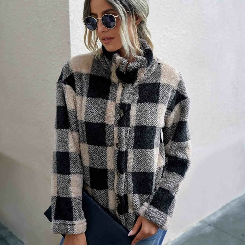 Faux Fur Plaid