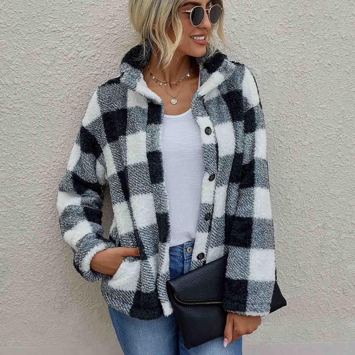 Faux Fur Plaid